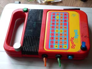 switches on speak and spell